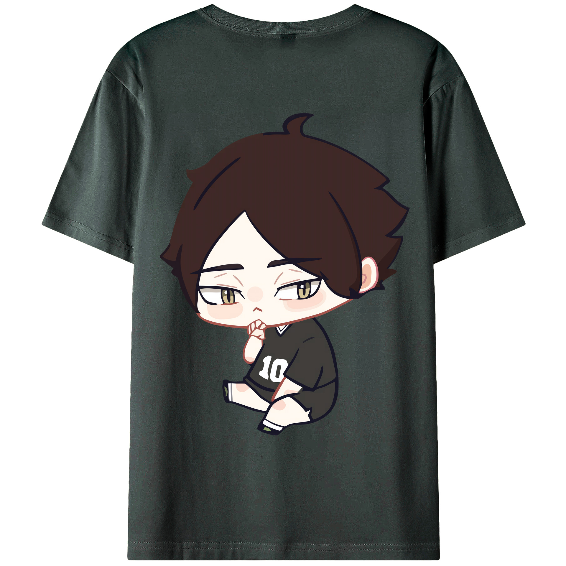 （画像用） ハイキュー!! Haikyu!! 綿100％ メンズ半袖Tシャツ（バックプリント） 通気性